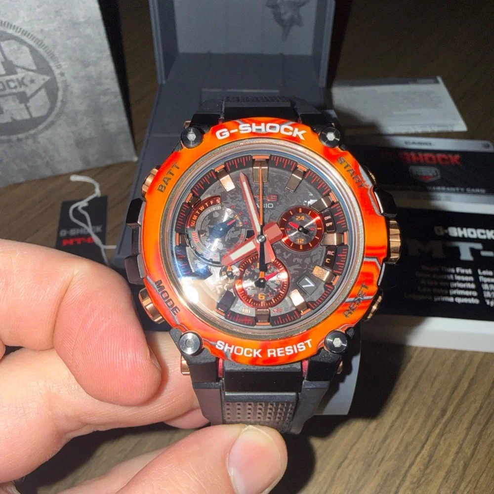 Casio G-Shock MT-G 40th Anniversary Black Watch with Orange Bezel - Picture 2 of 5
